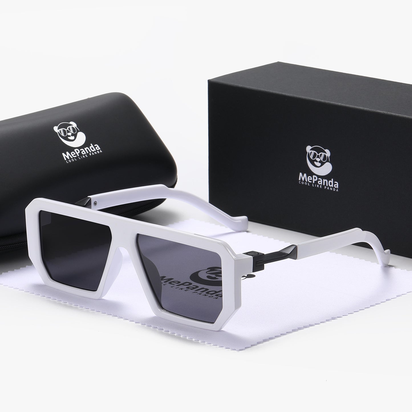 MePanda Unisex Square Frame Fashion Glasses - Lightweight Black & Golden Accents,, Includes Case & Microfiber Cloth for & Daily Casual Wear, Stylish Eyewear, Highquality Lenses, Trendy Eyewear, Everyday Use