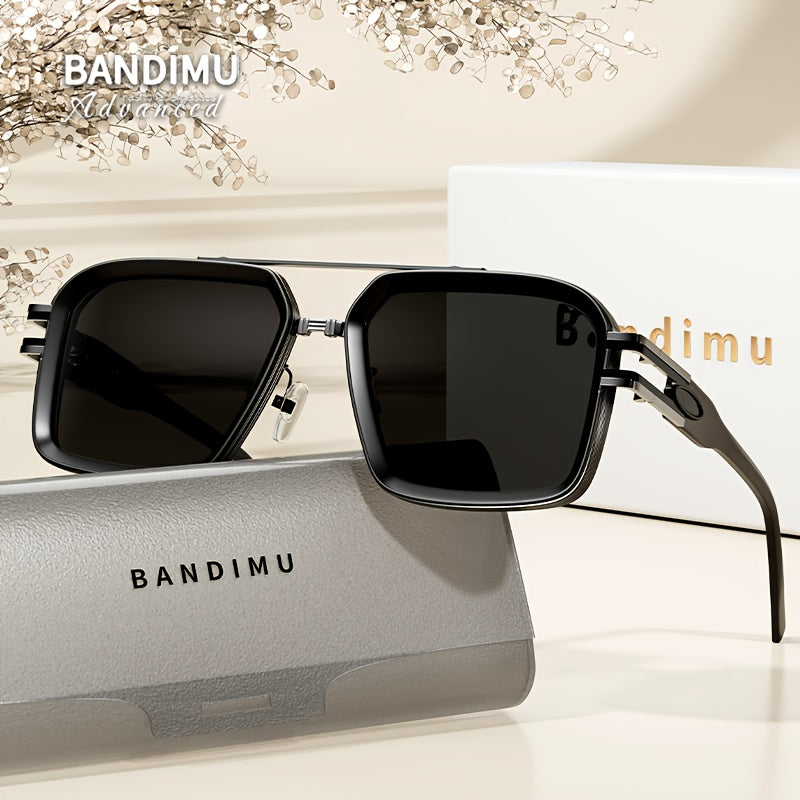 Bandimu Trend Modern Fashion Metal INS Wind Europe And The United States Fashion Casual Glasses Summer Sunscreen Casual Texture Versatile Fashion Street Shooting Glasses for Men And Women, with Eyeglasses Case, Glasses Cloth