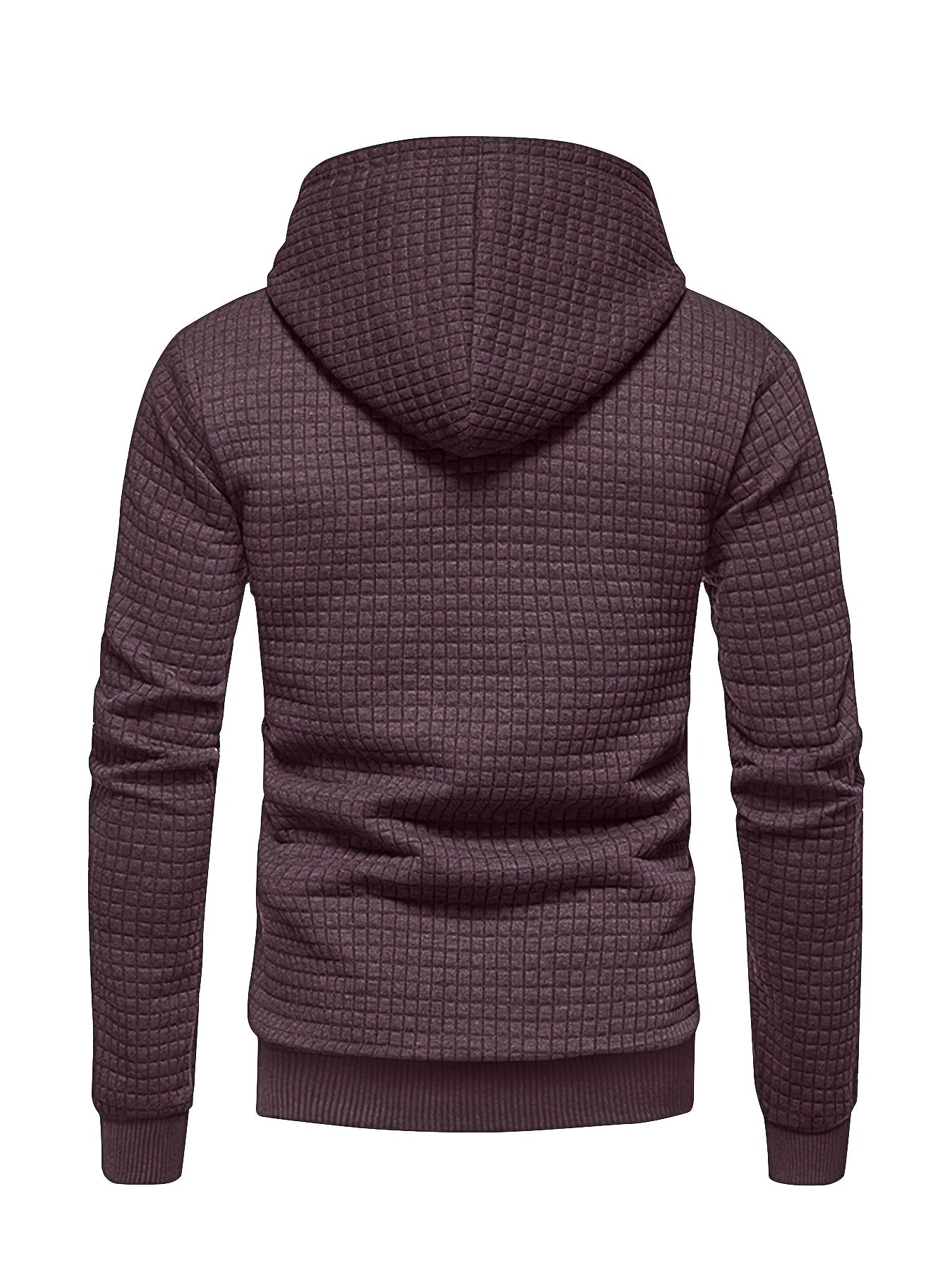 Men's Performance Hoodie - Moisture-Wicking, Lightweight, Black Textured Fabric with Copper Zipper Detail | Ideal for Outdoor Activities, Running & Casual Wear | Long Sleeve, Polyester Blend