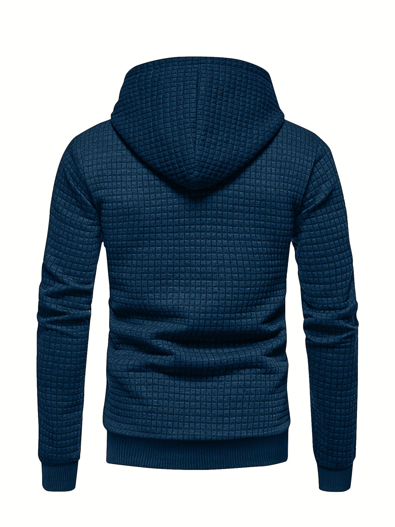 Men's Performance Hoodie - Moisture-Wicking, Lightweight, Black Textured Fabric with Copper Zipper Detail | Ideal for Outdoor Activities, Running & Casual Wear | Long Sleeve, Polyester Blend
