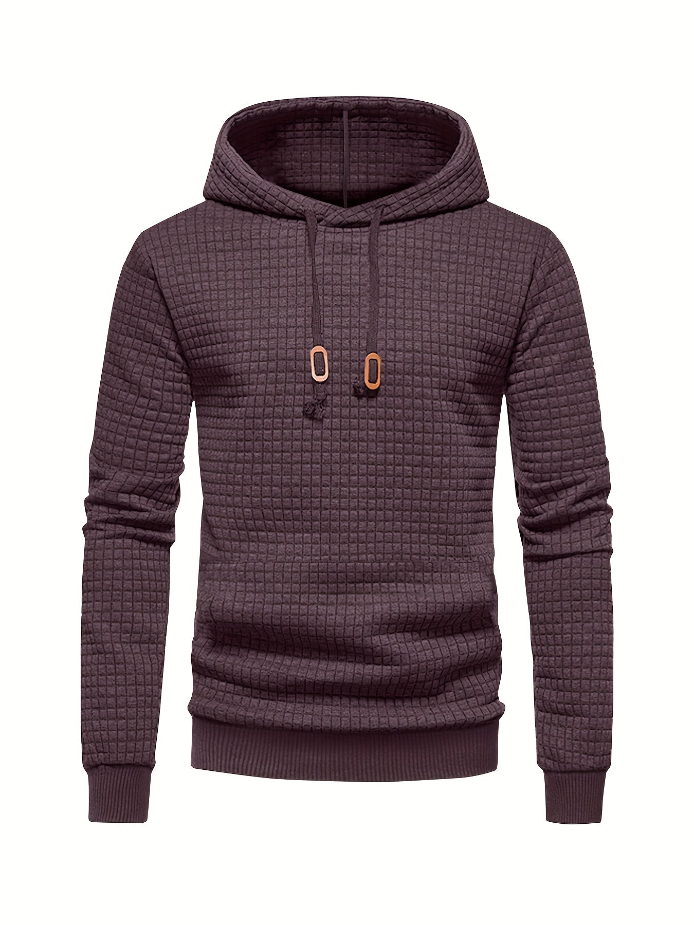 Men's Performance Hoodie - Moisture-Wicking, Lightweight, Black Textured Fabric with Copper Zipper Detail | Ideal for Outdoor Activities, Running & Casual Wear | Long Sleeve, Polyester Blend