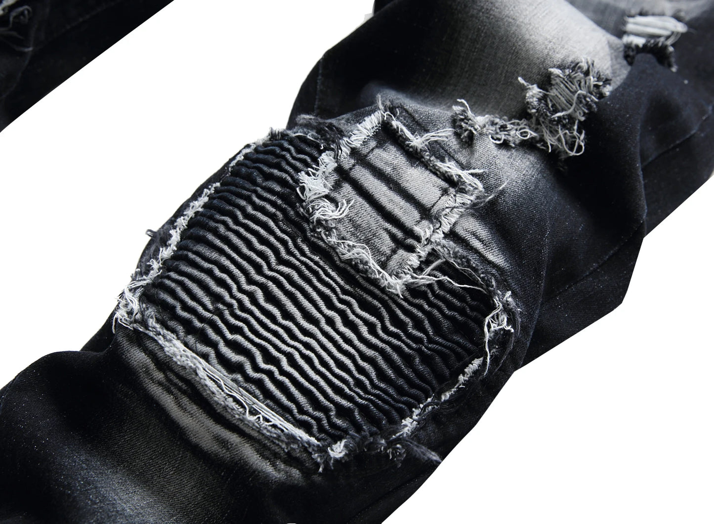 Mens Hole Slim Straight Biker Jeans,Fashion Casual Jeans,Suitable for All Seasons 1091B