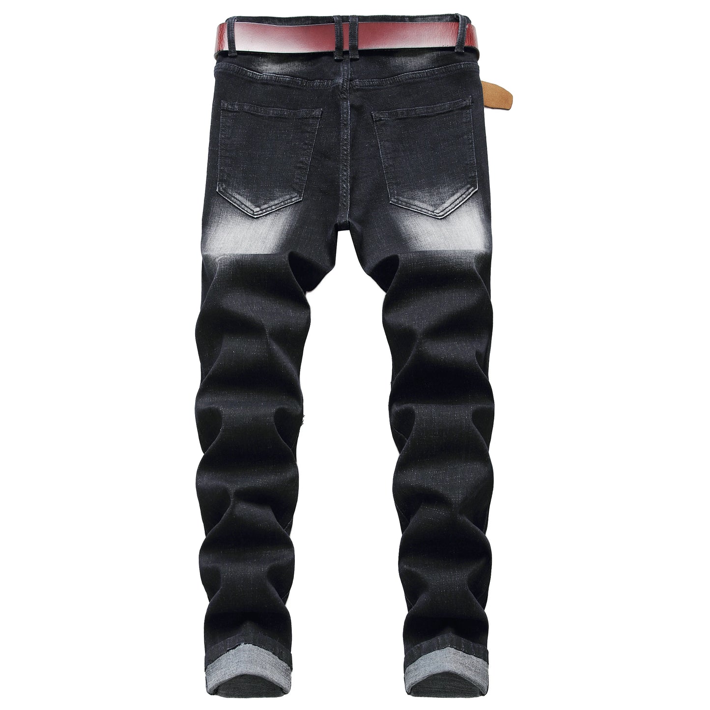 Mens Hole Slim Straight Biker Jeans,Fashion Casual Jeans,Suitable for All Seasons 1091B
