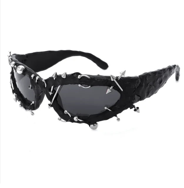 Punk Spiked Shield Sunglasses