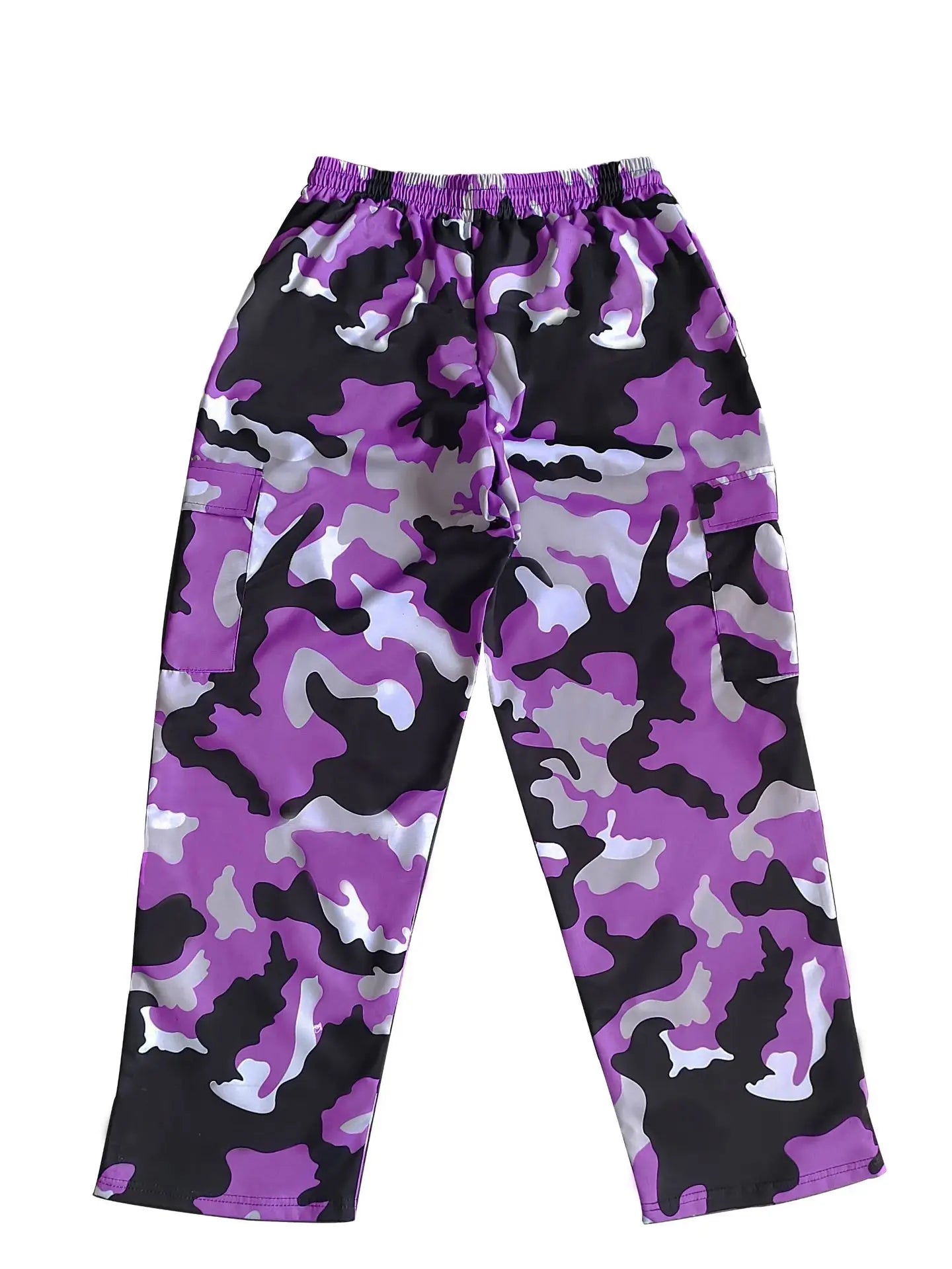 New Large Pocket Loose Overalls Men's Outdoor Sports Jogging Tactical Pants Elastic Waist Casual Work Pants camouflage pants