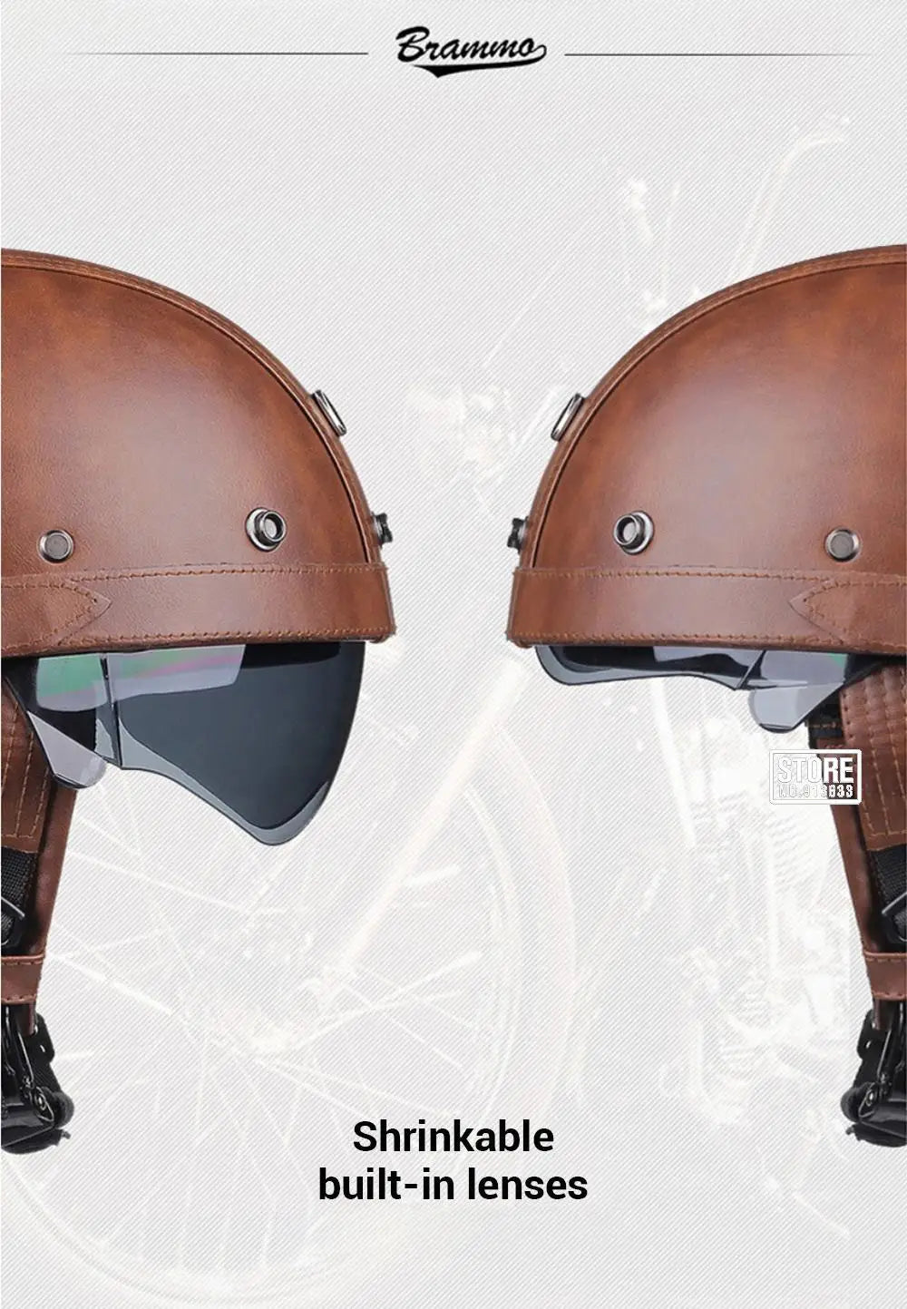 Retro Motorcycle Helmet DOT Certification Moto Helmet Men Women Half Helmet HD Lens Casco Four Seasons Riding Scooter Capacetes
