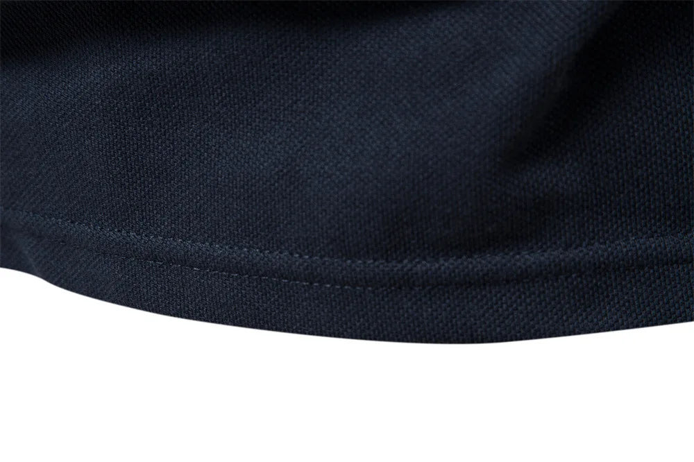 Men's Polo Shirt T-shirt Summer Lapel Breathable Sports Splicing Pocket Men's Polo Short Sleeve