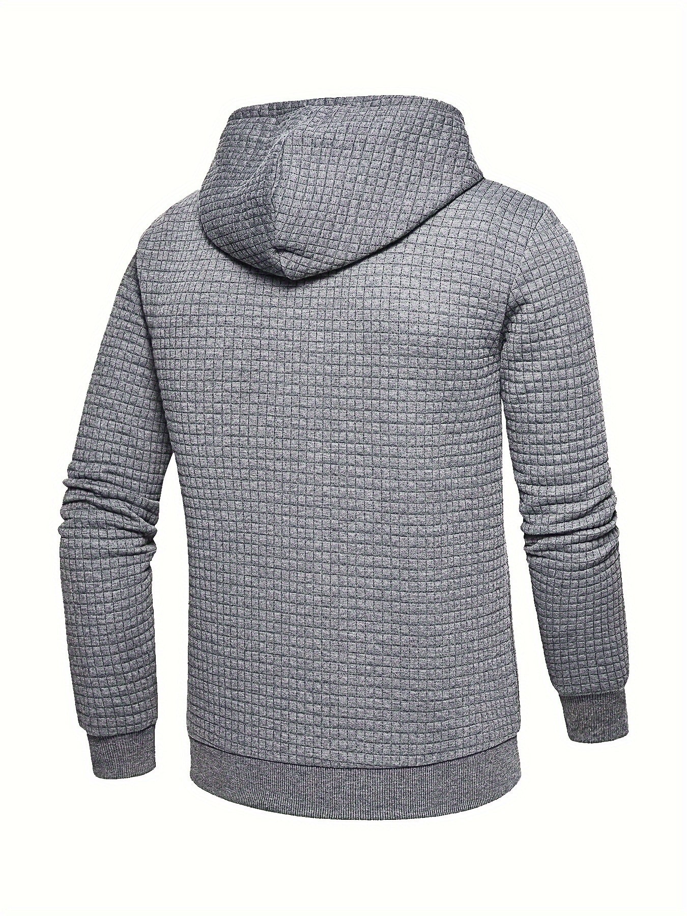 Men's Performance Hoodie - Moisture-Wicking, Lightweight, Black Textured Fabric with Copper Zipper Detail | Ideal for Outdoor Activities, Running & Casual Wear | Long Sleeve, Polyester Blend