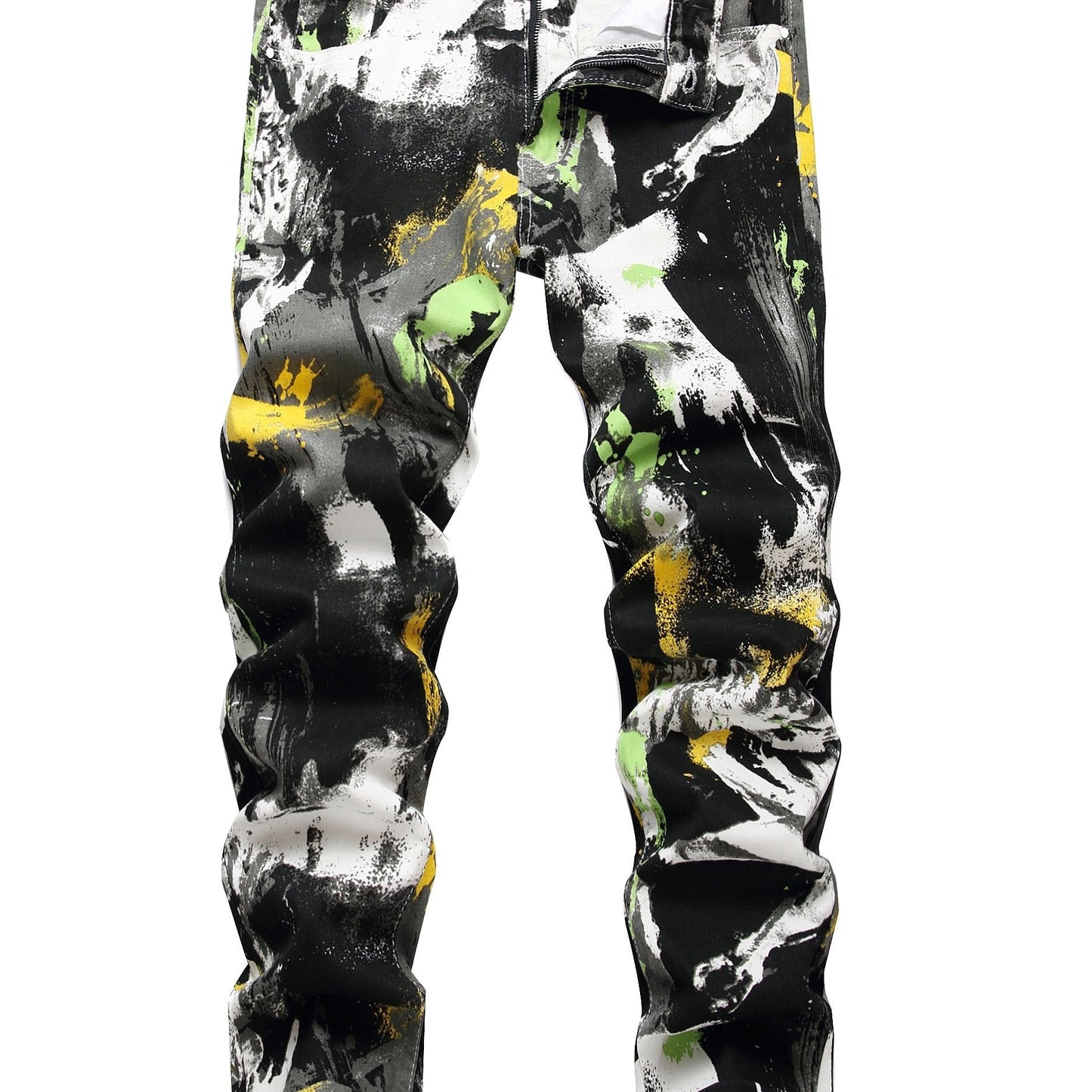 [Trend Slim-fit Jeans] Print Trend Slim-fit Stretch Jeans - Men's Casual Pants 5767