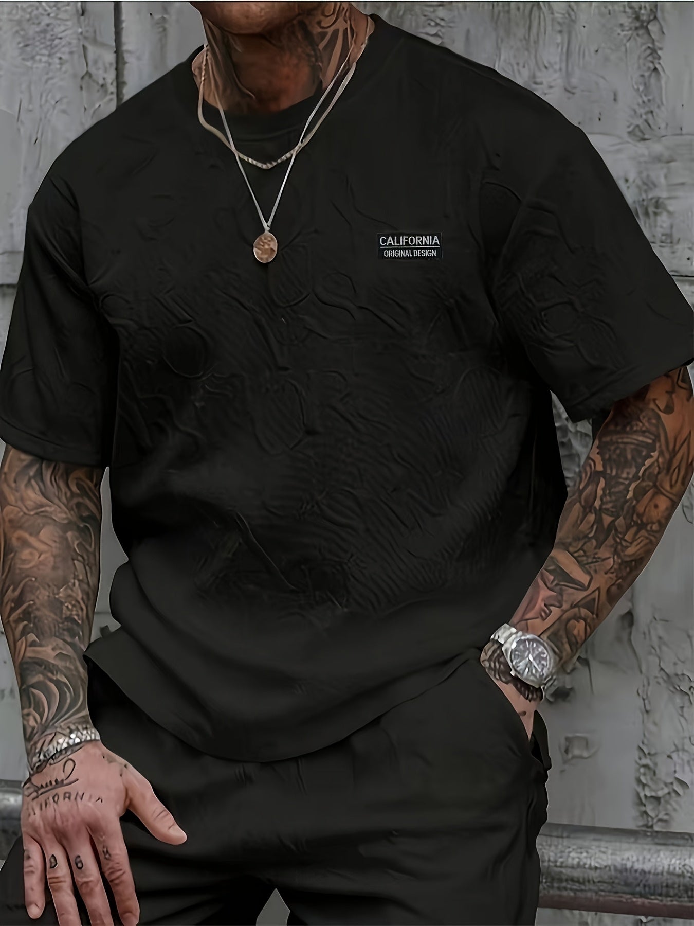 Men'S Casual Summer T-Shirt with Breathable Fabric, Short Sleeve Crew Neck, Elastic Cuffs, and Pressure Rings - Regular Fit for Commuting and Outdoor Activities, Casual Summer Wear | Relaxed Fit Shirt | Breathable Material