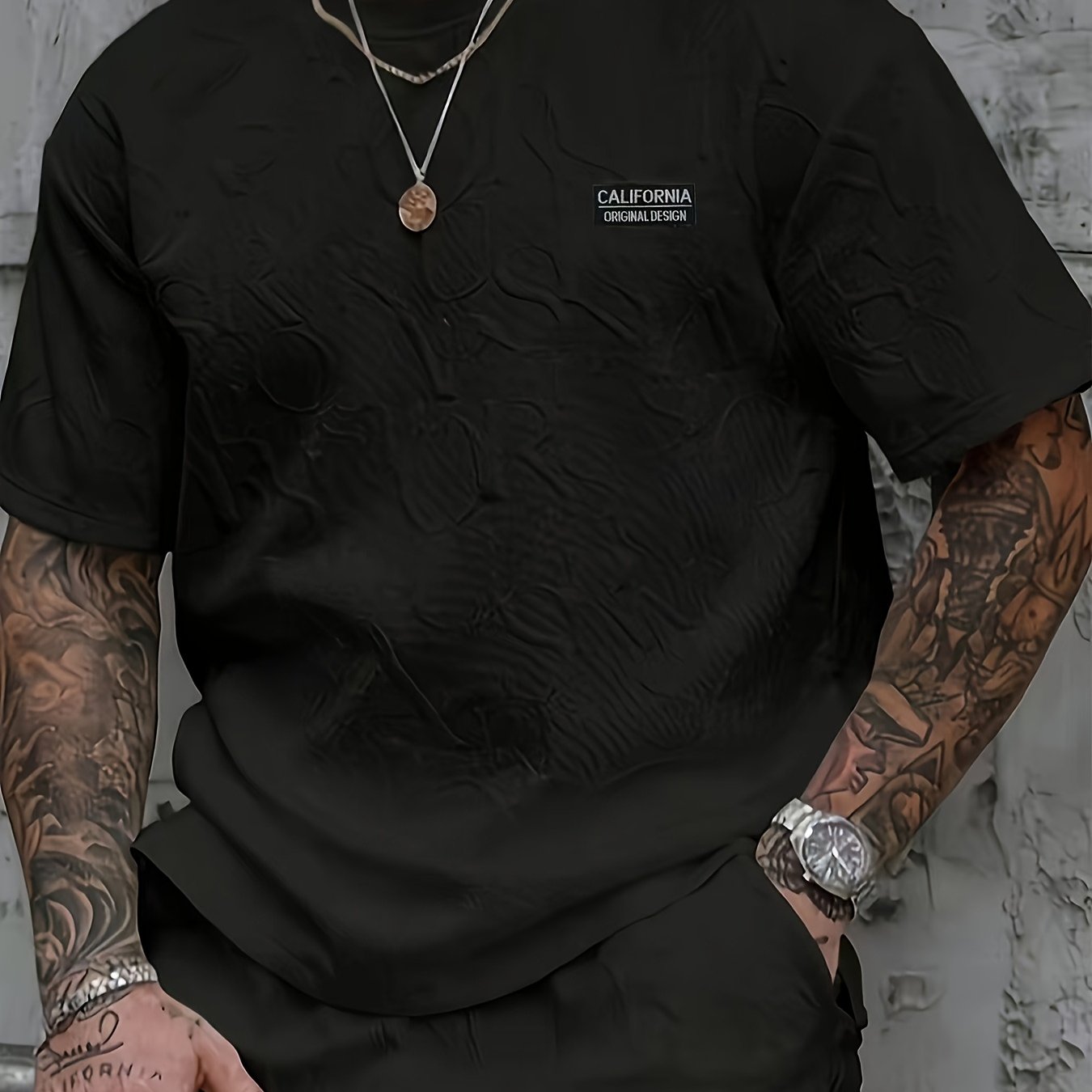 Men'S Casual Summer T-Shirt with Breathable Fabric, Short Sleeve Crew Neck, Elastic Cuffs, and Pressure Rings - Regular Fit for Commuting and Outdoor Activities, Casual Summer Wear | Relaxed Fit Shirt | Breathable Material