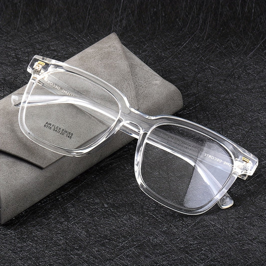 Crystal Clear Square Frame Glasses