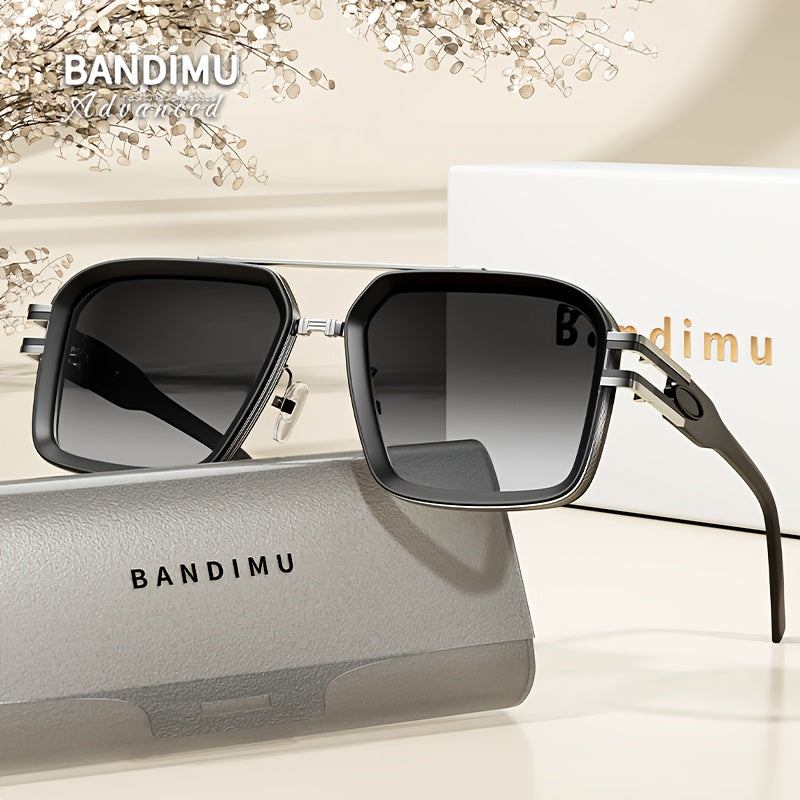 Bandimu Trend Modern Fashion Metal INS Wind Europe And The United States Fashion Casual Glasses Summer Sunscreen Casual Texture Versatile Fashion Street Shooting Glasses for Men And Women, with Eyeglasses Case, Glasses Cloth