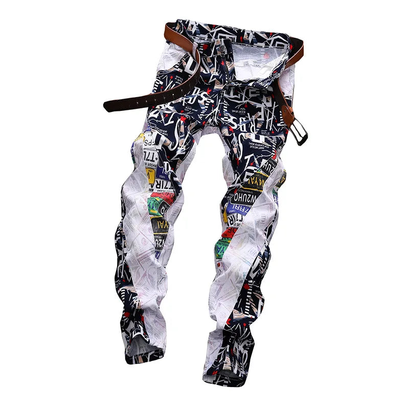 Street Collage Print Pants