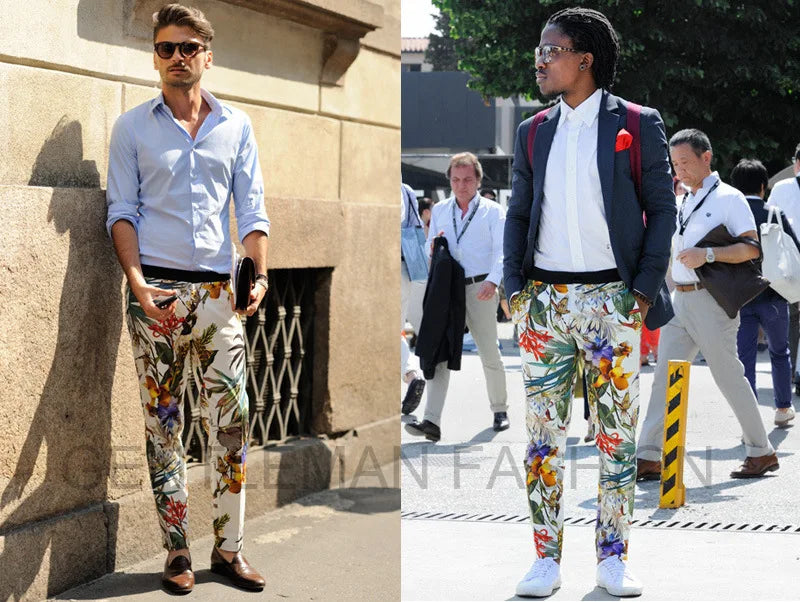 Street Collage Print Pants