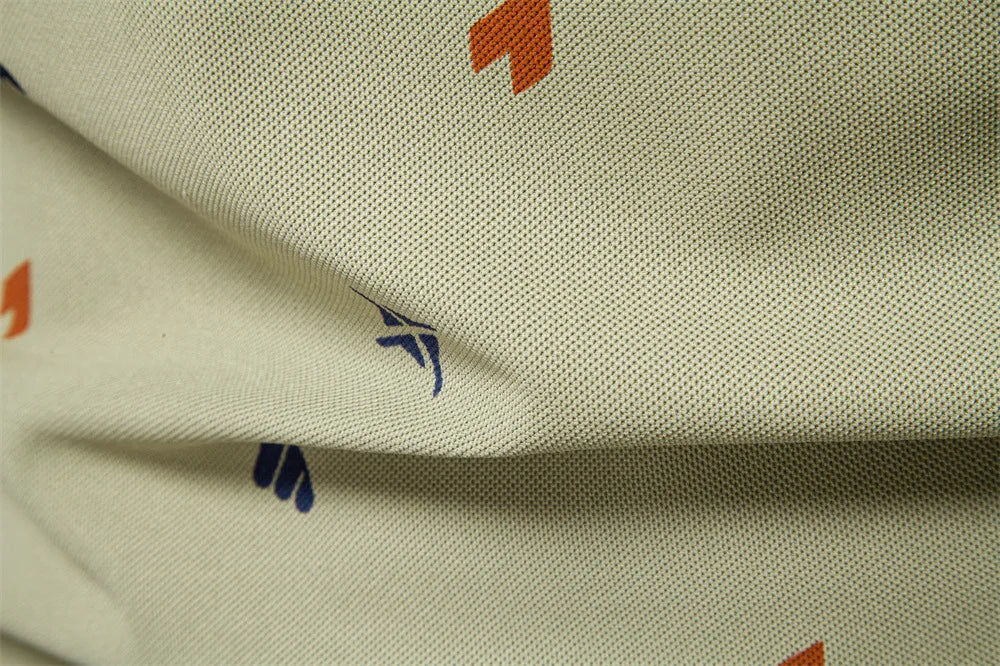 Summer New Men's POLO Shirt Letter Full Body Print Lapel Short-sleeved Polo Shirt Men's