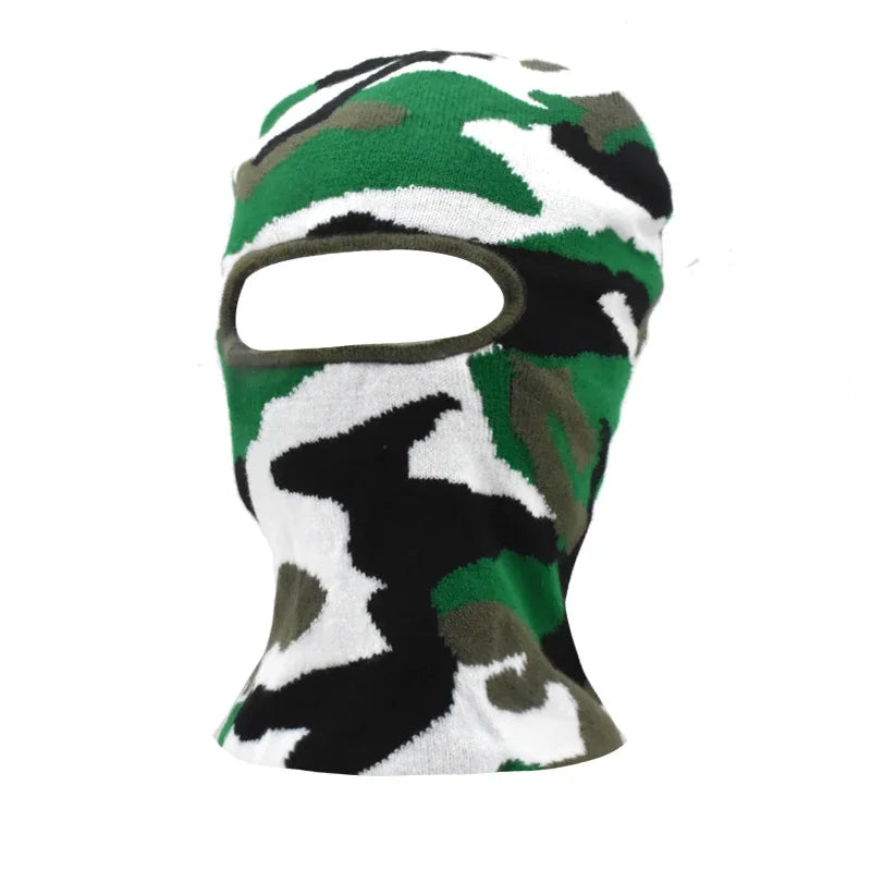 Distressed Fuzzy Knit Balaclava