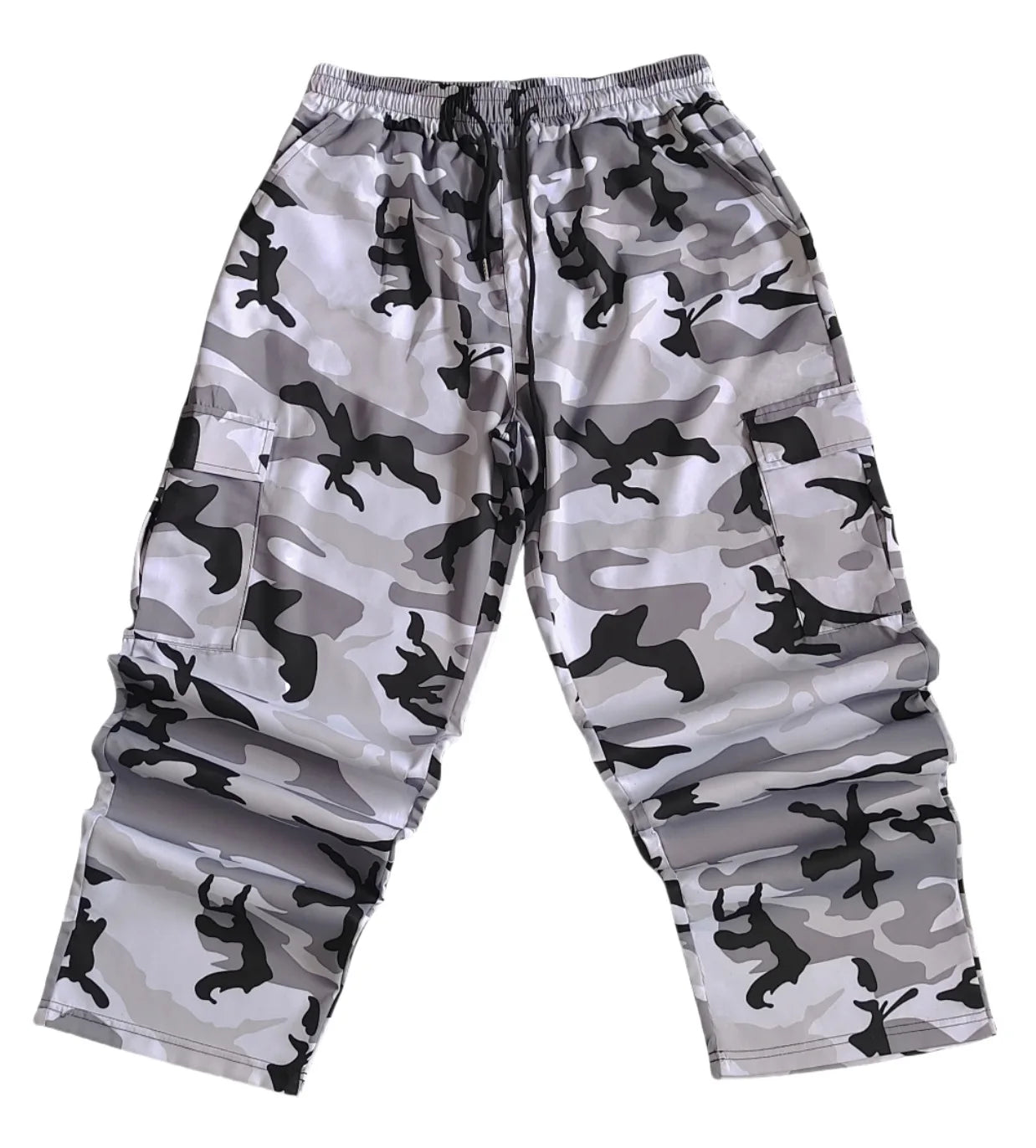New Large Pocket Loose Overalls Men's Outdoor Sports Jogging Tactical Pants Elastic Waist  Casual Work Pants camouflage pants