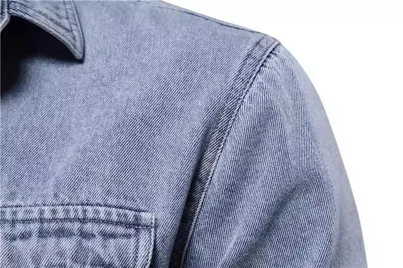 Cowboy jacket men's spring and autumn Korean version trendy brand jacket men's casual versatile autumn teenage student solid col