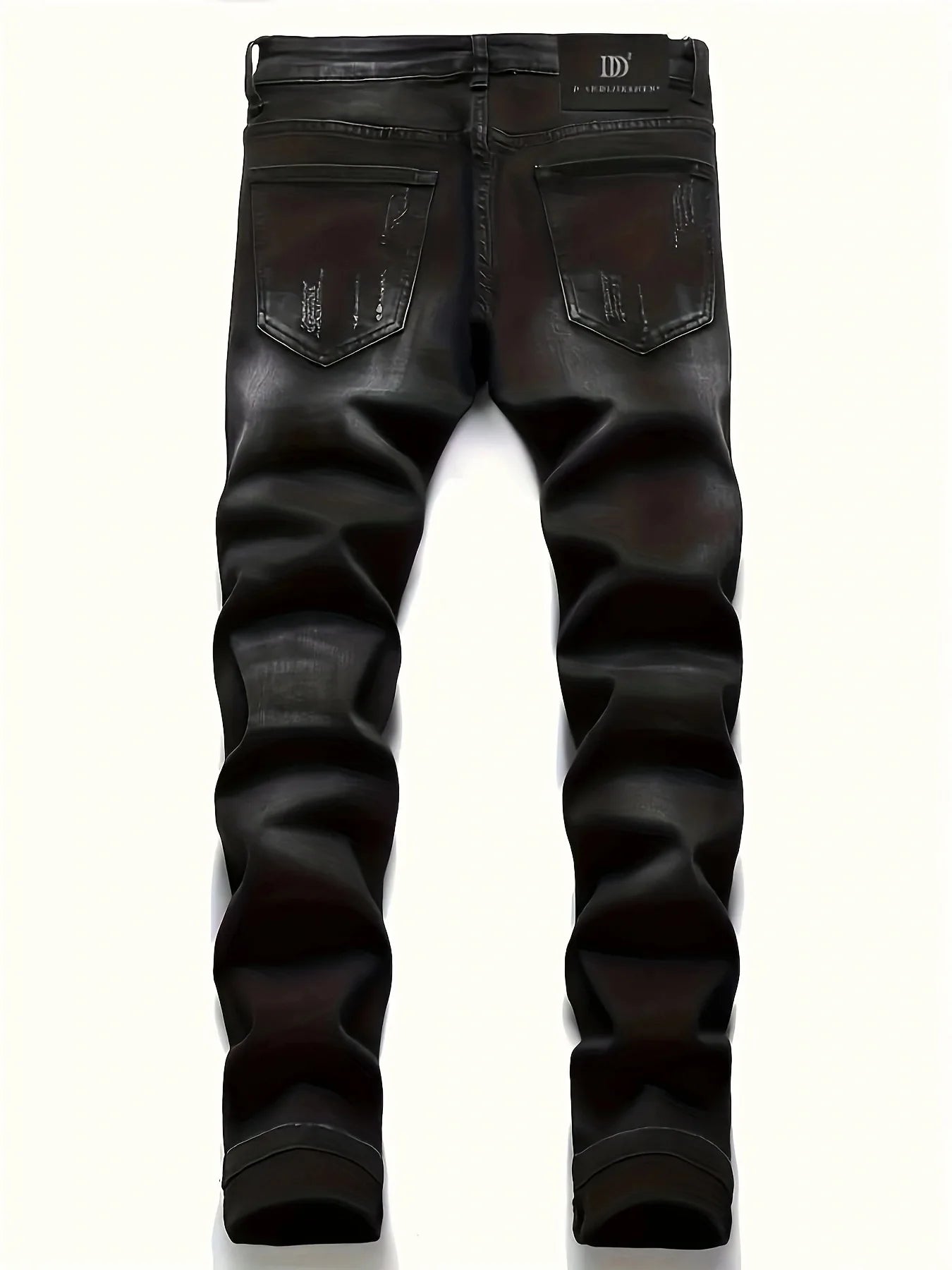 European and American new washed hole Zhangzai trendy fashion jeans