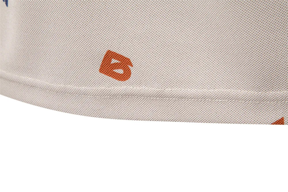 Summer New Men's POLO Shirt Letter Full Body Print Lapel Short-sleeved Polo Shirt Men's