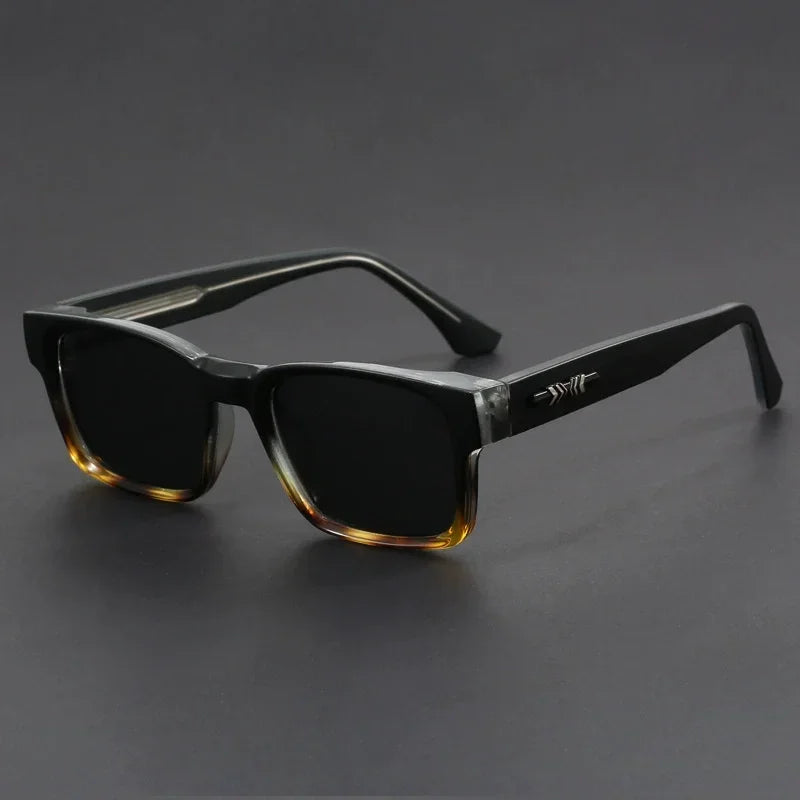 New Men's Advanced Ultra Light Coarse Frame Fashion Square Sunglasses Women Men Trendy Anti Mist Outdoor Driving Shades UV400
