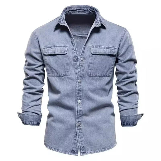 Cowboy jacket men's spring and autumn Korean version trendy brand jacket men's casual versatile autumn teenage student solid col