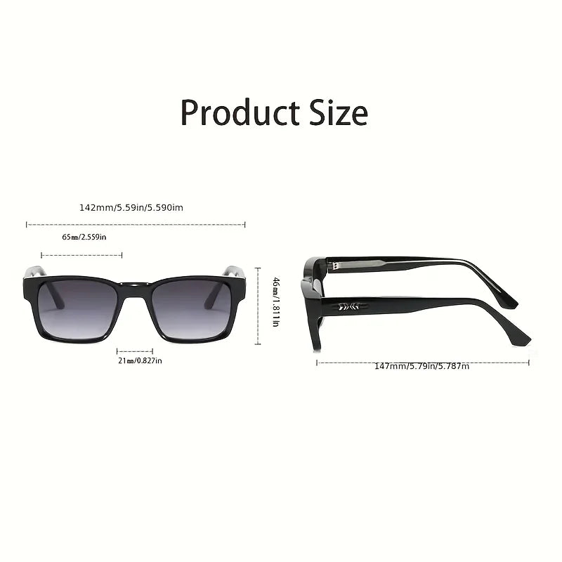 New Men's Advanced Ultra Light Coarse Frame Fashion Square Sunglasses Women Men Trendy Anti Mist Outdoor Driving Shades UV400
