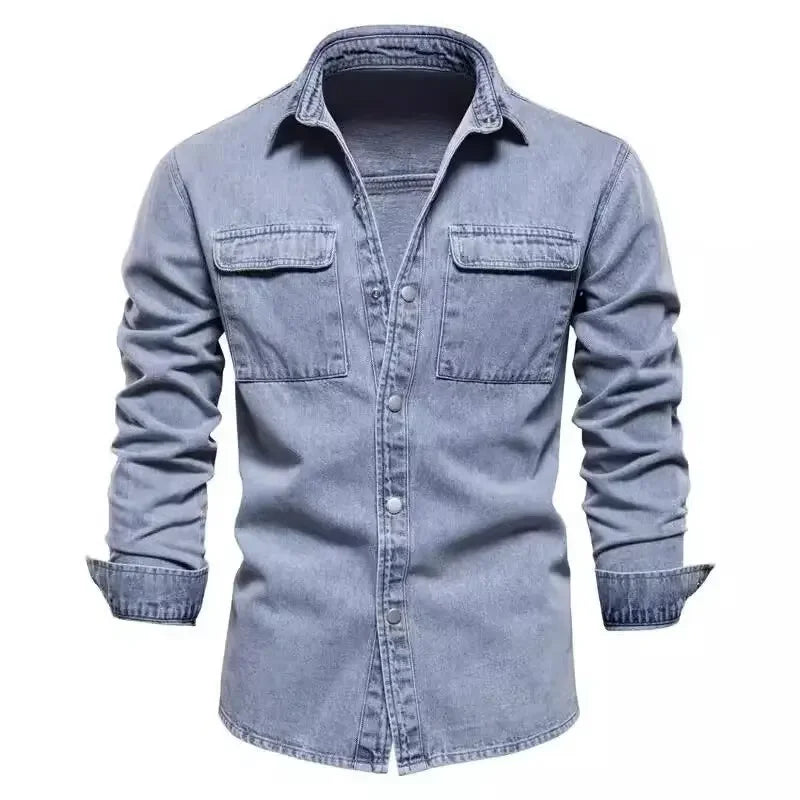 Cowboy jacket men's spring and autumn Korean version trendy brand jacket men's casual versatile autumn teenage student solid col