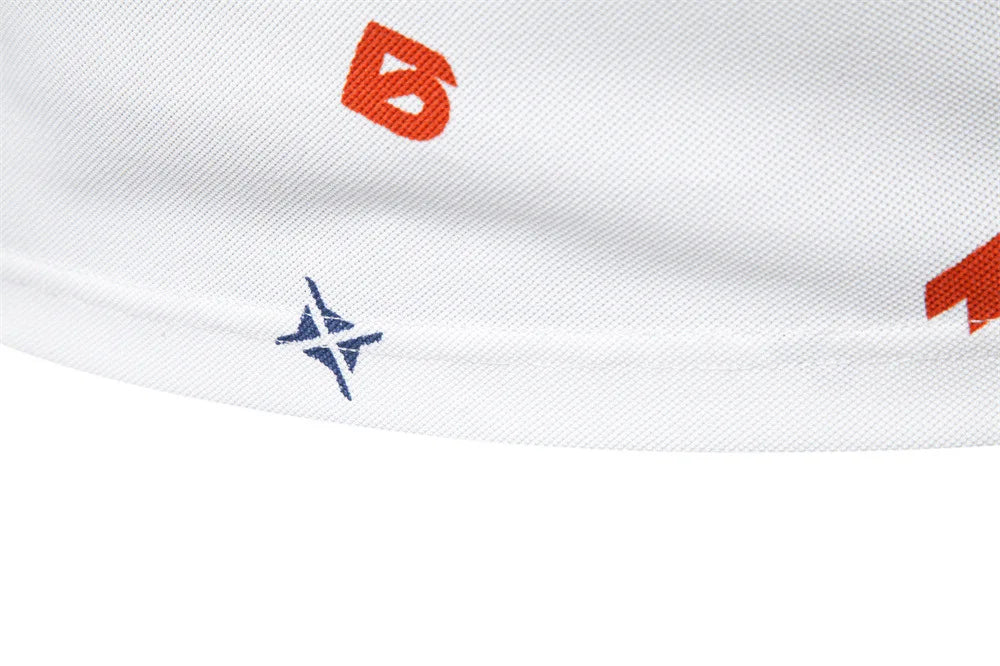 Summer New Men's POLO Shirt Letter Full Body Print Lapel Short-sleeved Polo Shirt Men's