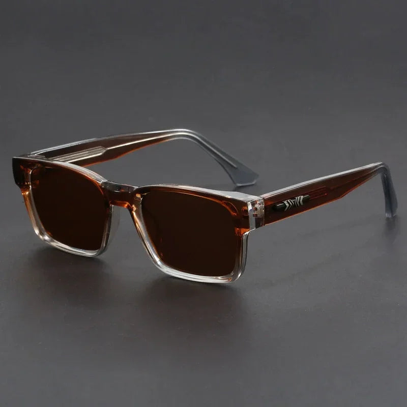 New Men's Advanced Ultra Light Coarse Frame Fashion Square Sunglasses Women Men Trendy Anti Mist Outdoor Driving Shades UV400