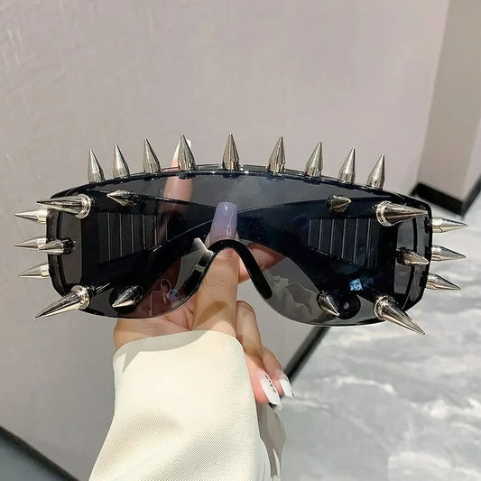 Punk Spiked Shield Sunglasses