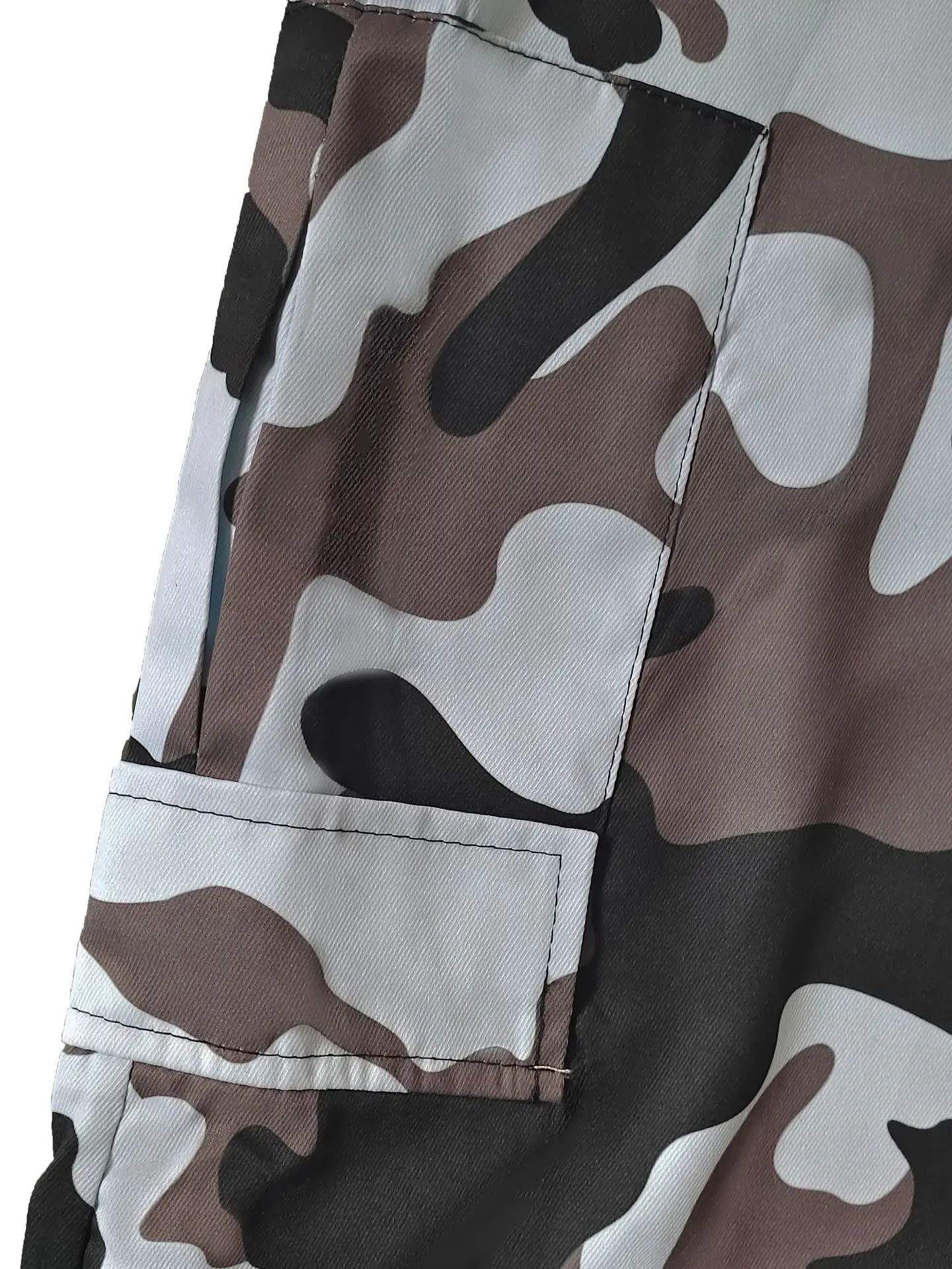 New Large Pocket Loose Overalls Men's Outdoor Sports Jogging Tactical Pants Elastic Waist  Casual Work Pants camouflage pants