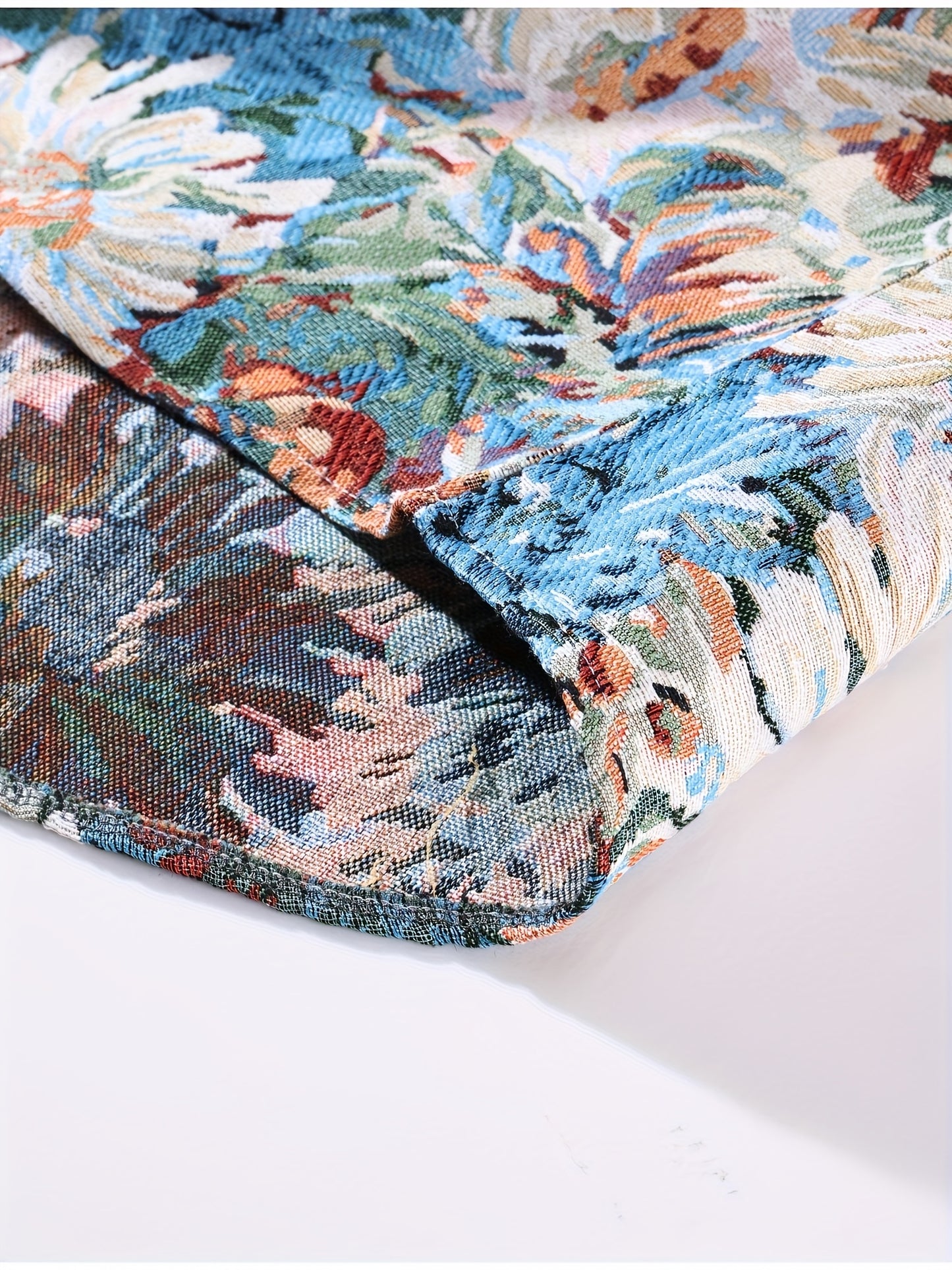 Men'S Stylish Floral Print Button-Up Jacket - Double-Breasted, Two-Pocket Design, Casual Workwear with Lapel Collar, All-Season Versatile Outerwear, Casual Outerwear | Floral Print Jacket | Nonstretch Fabric