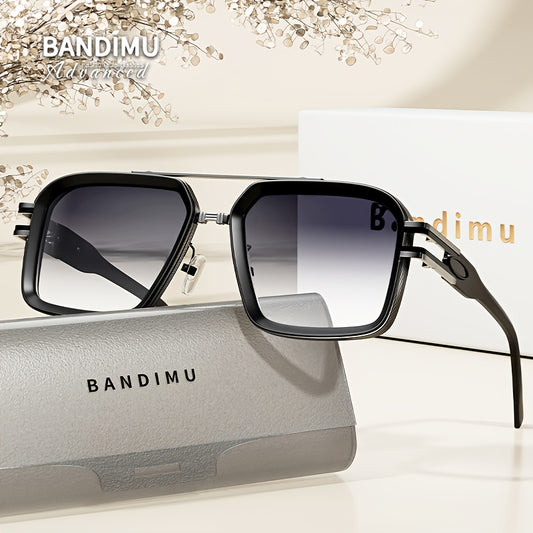 Bandimu Trend Modern Fashion Metal INS Wind Europe And The United States Fashion Casual Glasses Summer Sunscreen Casual Texture Versatile Fashion Street Shooting Glasses for Men And Women, with Eyeglasses Case, Glasses Cloth