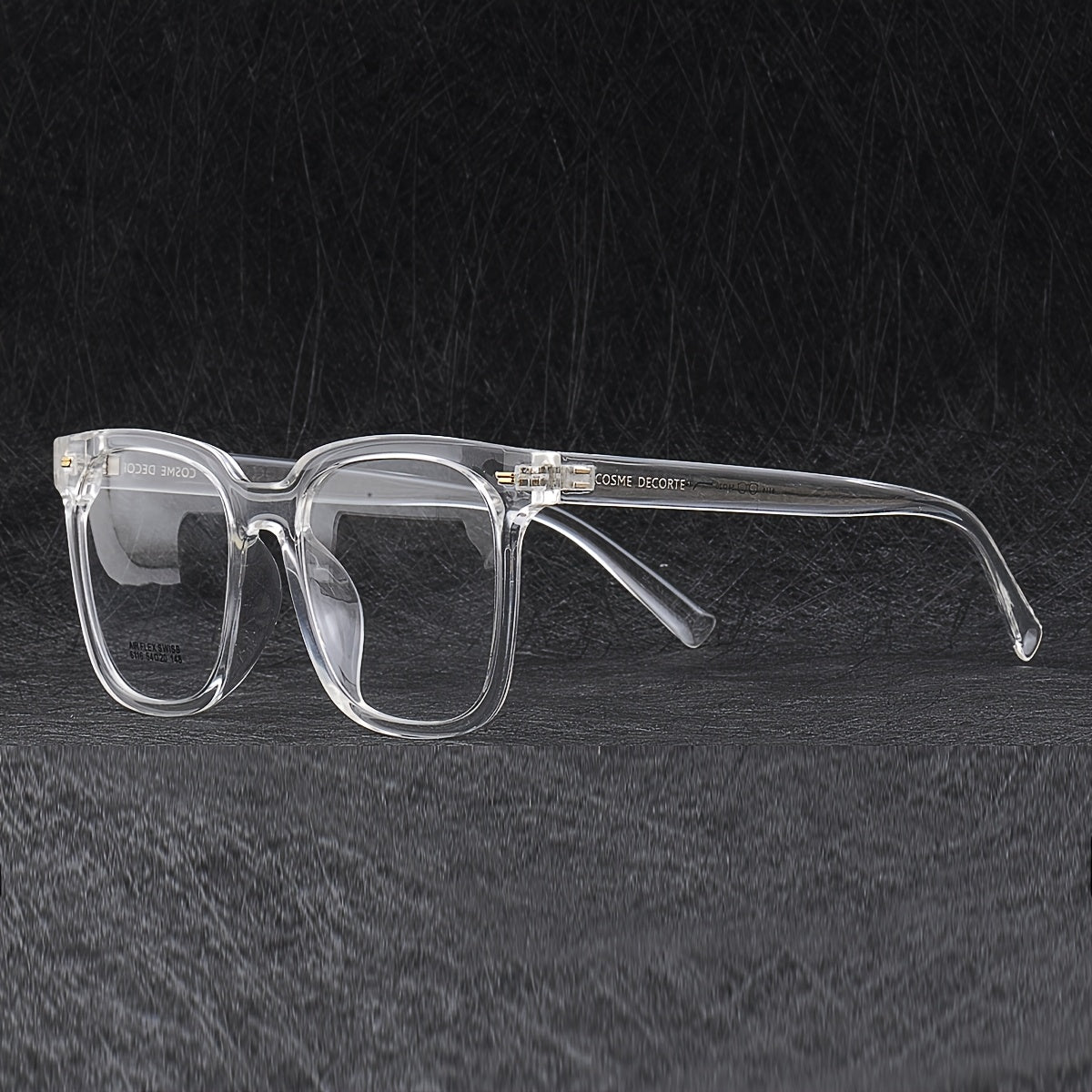 Crystal Clear Square Frame Glasses