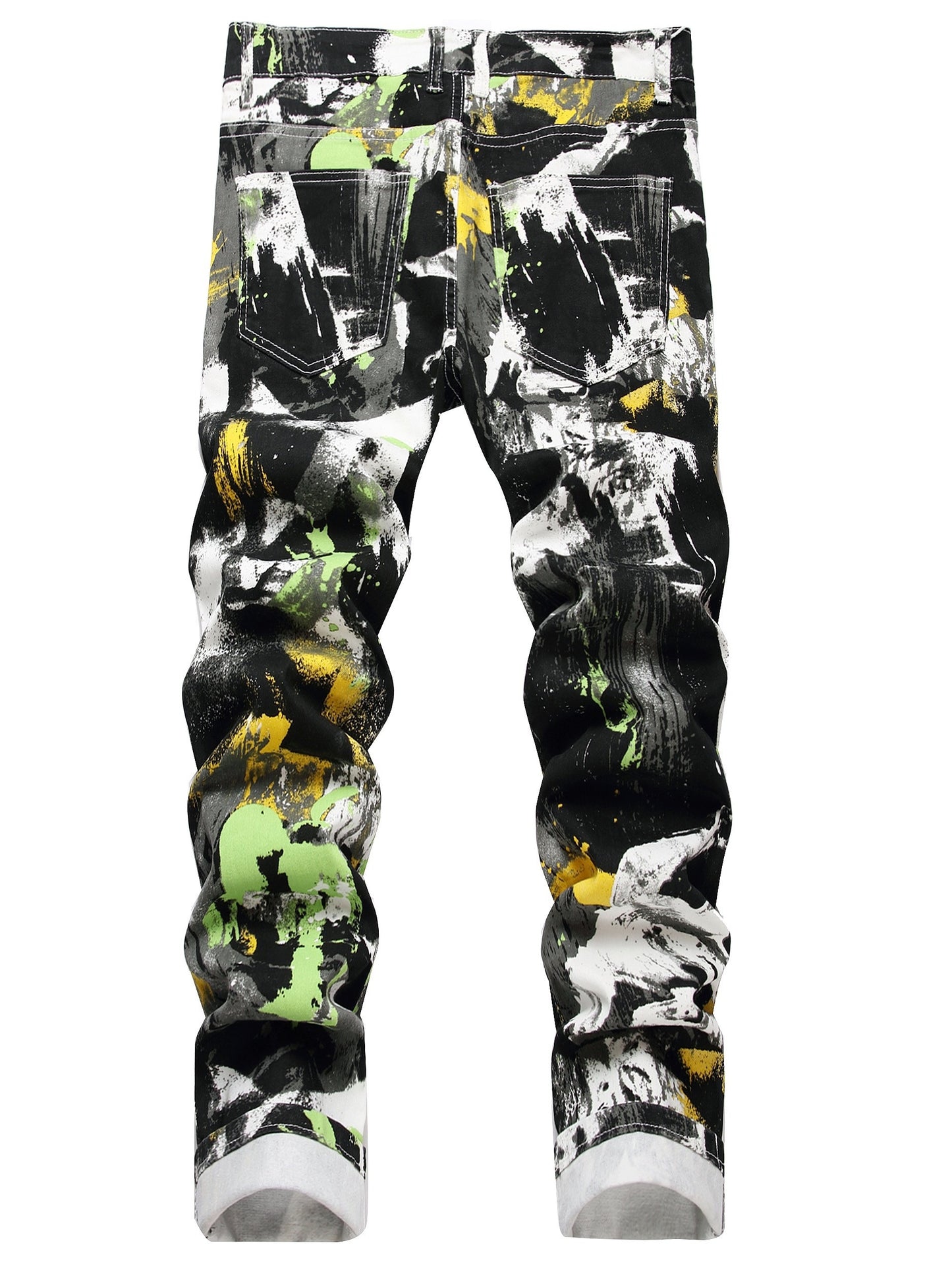 [Trend Slim-fit Jeans] Print Trend Slim-fit Stretch Jeans - Men's Casual Pants 5767