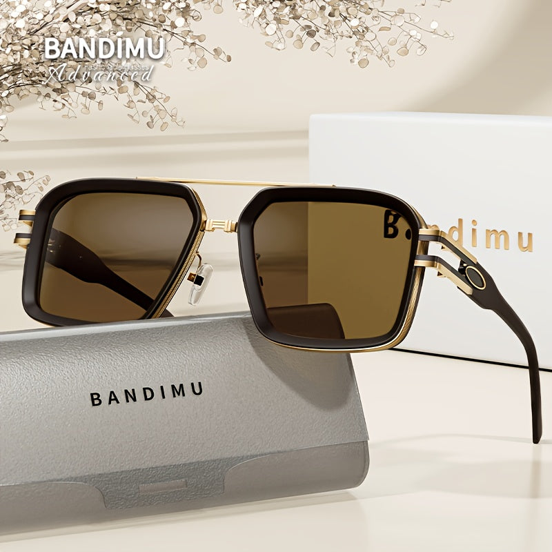 Bandimu Trend Modern Fashion Metal INS Wind Europe And The United States Fashion Casual Glasses Summer Sunscreen Casual Texture Versatile Fashion Street Shooting Glasses for Men And Women, with Eyeglasses Case, Glasses Cloth