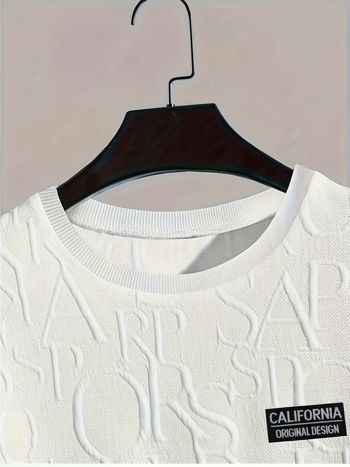 Men'S Casual Summer T-Shirt with Breathable Fabric, Short Sleeve Crew Neck, Elastic Cuffs, and Pressure Rings - Regular Fit for Commuting and Outdoor Activities, Casual Summer Wear | Relaxed Fit Shirt | Breathable Material
