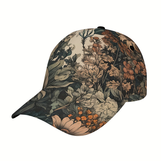 [Bohemian Baseball Cap] Lightweight Polyester Adjustable Baseball Cap | Bohemian Floral Print Snapback with Full Print Design, Ideal for Outdoor Activities, Sports, Travel & Sun Protection, Perfect Gift for Parties, Birthdays