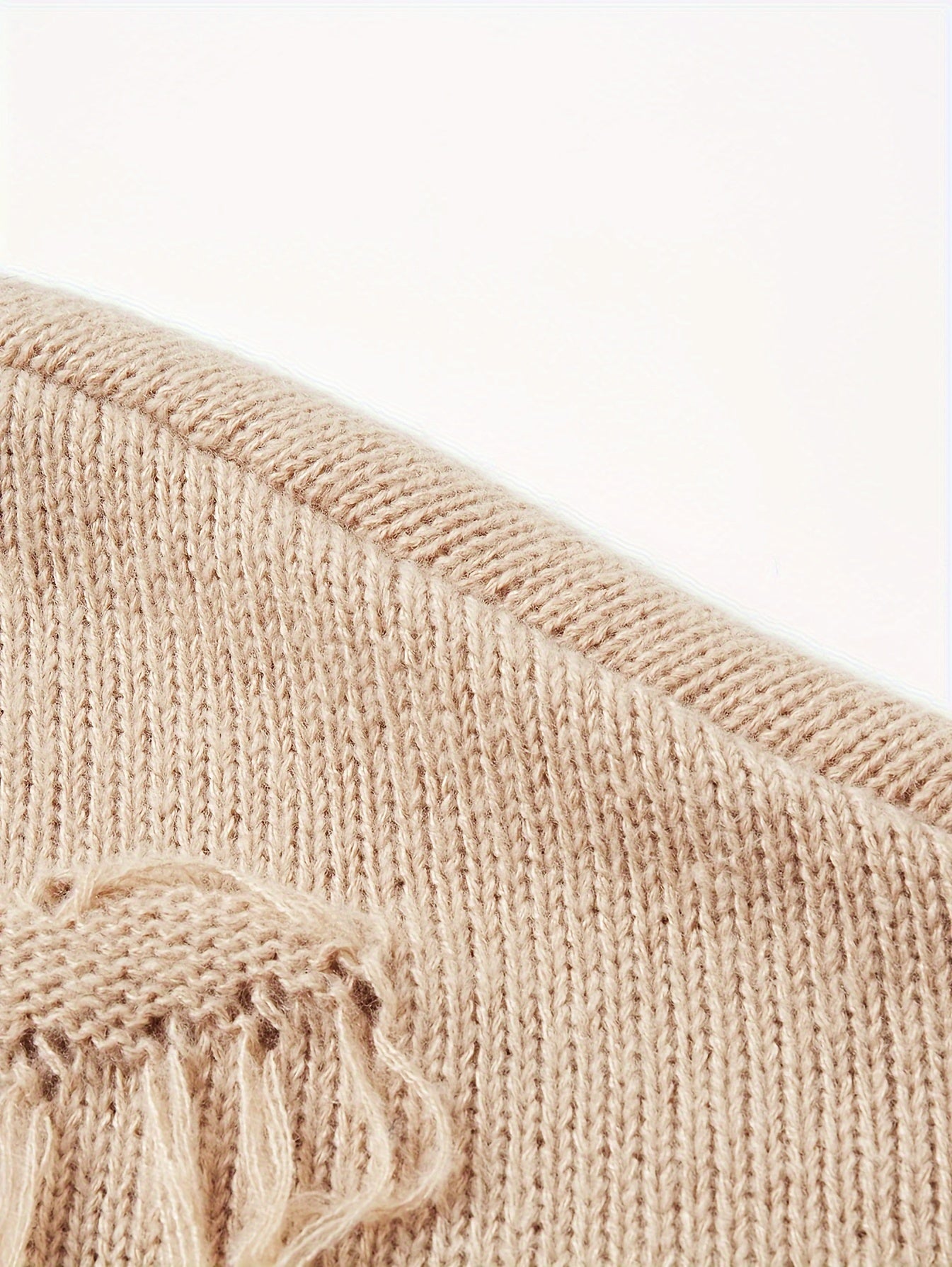 Temujin OBM Men's Distressed Knit Sweater - Casual Chic Pullover with Asymmetrical Frayed Hem, Drop Shoulder Sleeves & Round Neck, Machine Washable Solid Color Long Sleeve Shirt for Autumn/Winter, Versatile for Casual & Party