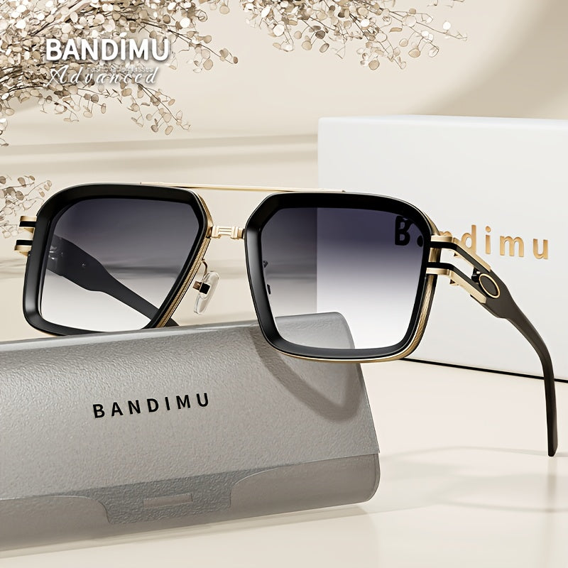 Bandimu Trend Modern Fashion Metal INS Wind Europe And The United States Fashion Casual Glasses Summer Sunscreen Casual Texture Versatile Fashion Street Shooting Glasses for Men And Women, with Eyeglasses Case, Glasses Cloth