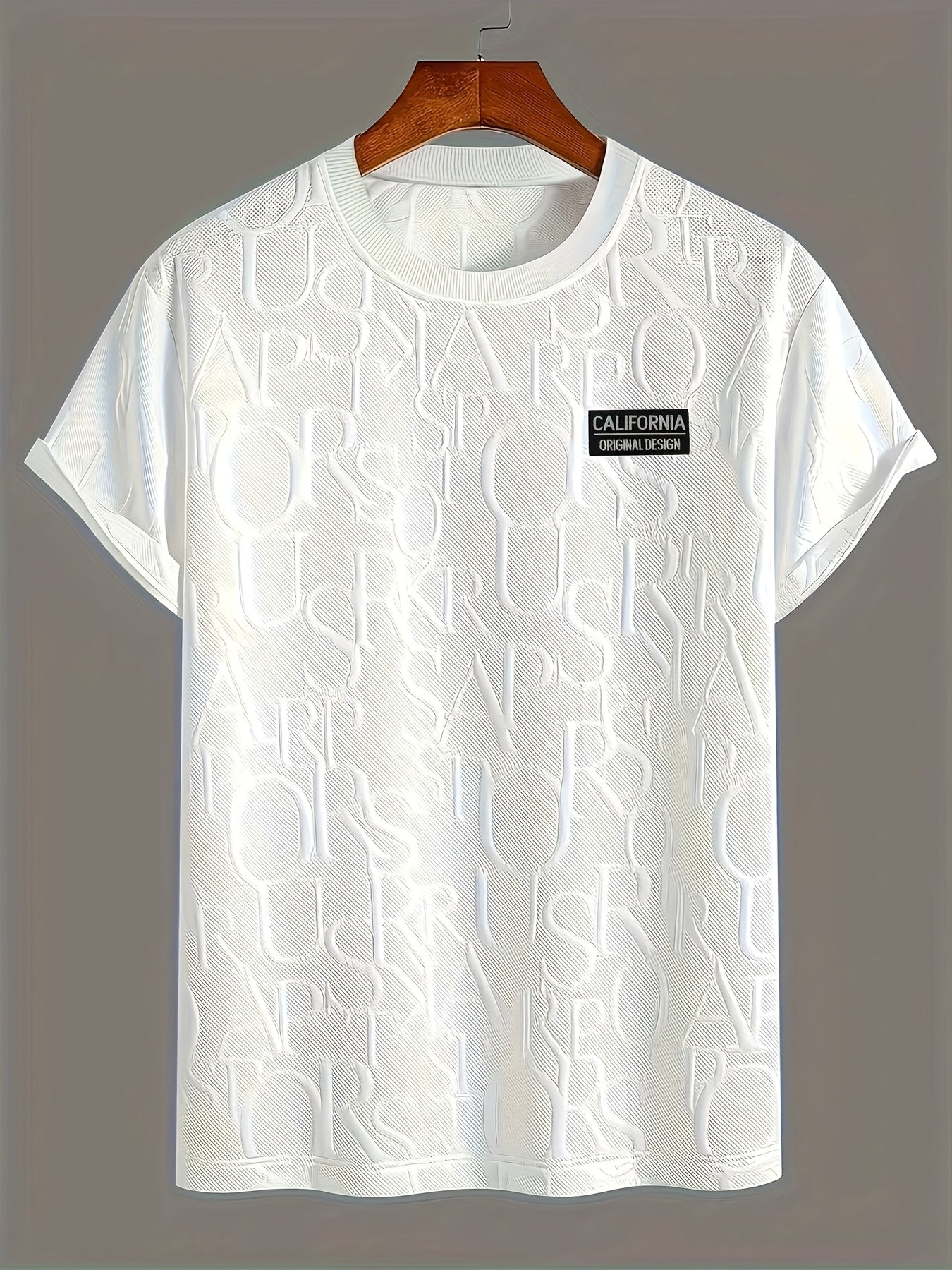 Men'S Casual Summer T-Shirt with Breathable Fabric, Short Sleeve Crew Neck, Elastic Cuffs, and Pressure Rings - Regular Fit for Commuting and Outdoor Activities, Casual Summer Wear | Relaxed Fit Shirt | Breathable Material