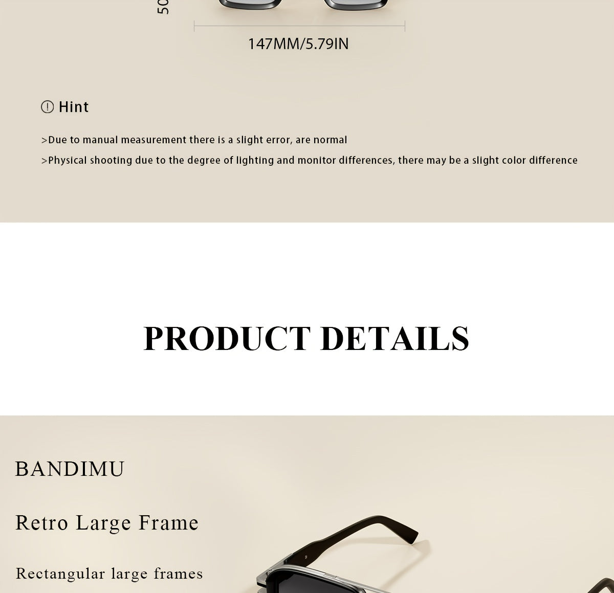 Bandimu Trend Modern Fashion Metal INS Wind Europe And The United States Fashion Casual Glasses Summer Sunscreen Casual Texture Versatile Fashion Street Shooting Glasses for Men And Women, with Eyeglasses Case, Glasses Cloth